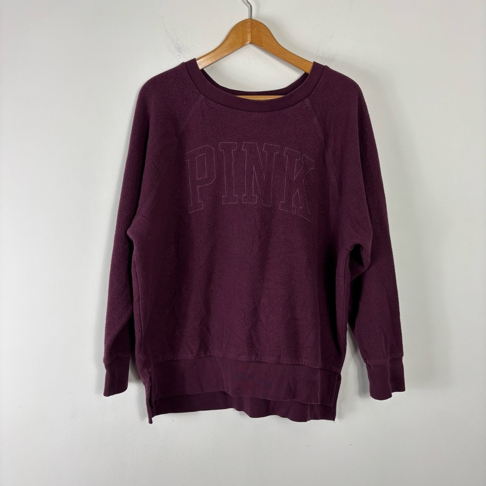 Victoria's Secret PINK Monochrome Sweater Womens M Textured Feel Crew Neck